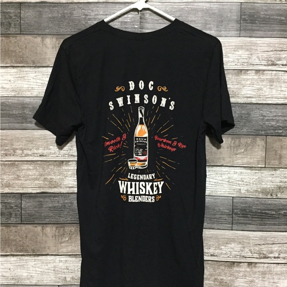 Bella Canvas Doc Swinsons Whiskey T Shirt Men’s M Black Short Sleeve Soft - Picture 3 of 8